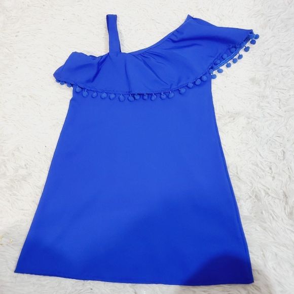 Mommy & me matching holiday blue pom pom dresse 4t & large - Picture 13 of 16